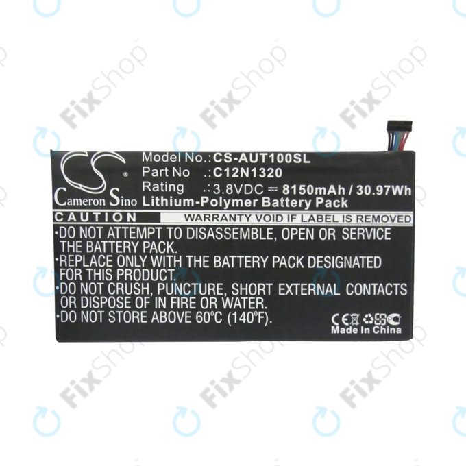 Μπαταρία για Asus Transformer Book T100, 8150mAh, Li-Pol, 3.8V, C12N1320, HQ