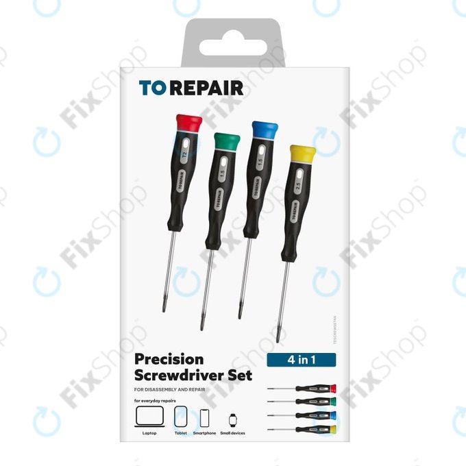 SBS - Μίνι σετ κατσαβιδιών ακριβείας για μικρά ηλεκτρονικά 4σε1