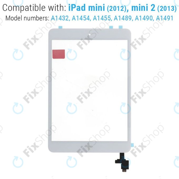 Οθόνη αφής για iPad Mini, Mini 2, Λευκό, White