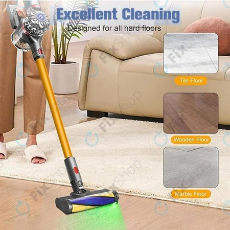 Κεφαλή Δαπέδου με Πράσινο Φως LED για Dyson V12 | Πράσινο | Green Light