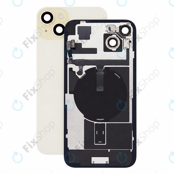 Γυαλί πίσω περιβλήματος για iPhone 15 Plus, Yellow, Pulled A