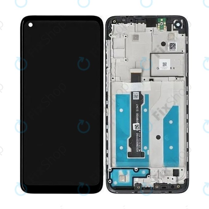 Συγκρότημα οθόνης για Motorola Moto G8, XT2045, Μαύρο, Black, Service Pack