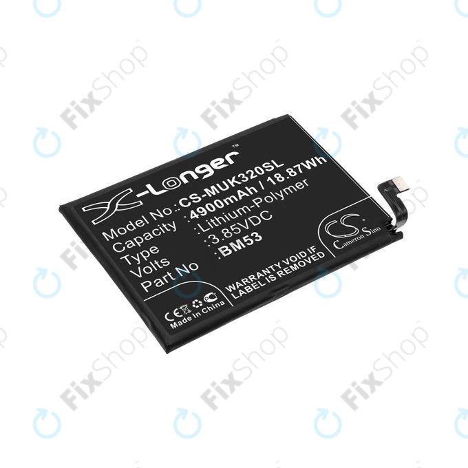 Μπαταρία για Xiaomi Mi 10T 5G M2007J3SY, 4900mAh, Li-Pol, 3.85 V, BM53, HQ