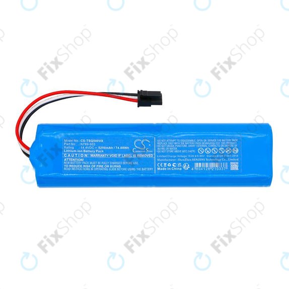Μπαταρία για Tesla Robostar iQ500, iQ600, 5200mAh, Li-Ion, 14.4V, N789-603, HQ