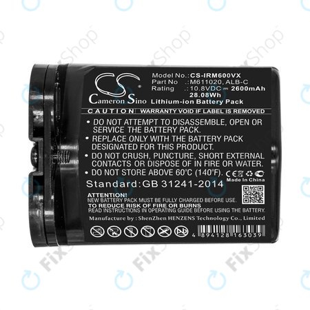 Μπαταρία για iRobot Braava jet m6, ALB-C, M611020, 10.8V, 2600mAh, HQ