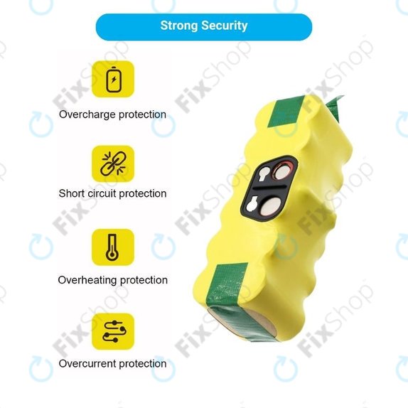 Μπαταρία για iRobot Roomba 500, 600, 700, 800, 900-series, R3, Scooba 450, Vileda 137173, 11702, GD-Roomba-500, VAC-500NMH-33, 14.4V, 2800mAh, HQ
