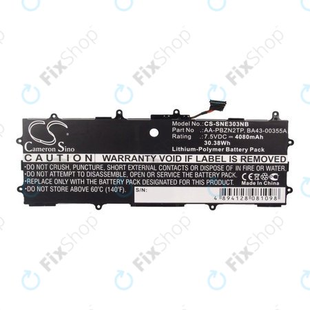 Μπαταρία για Samsung Chromebook Series 3, 4080mAh, Li-Pol, 7.5V, AA-PBZN2TP, HQ