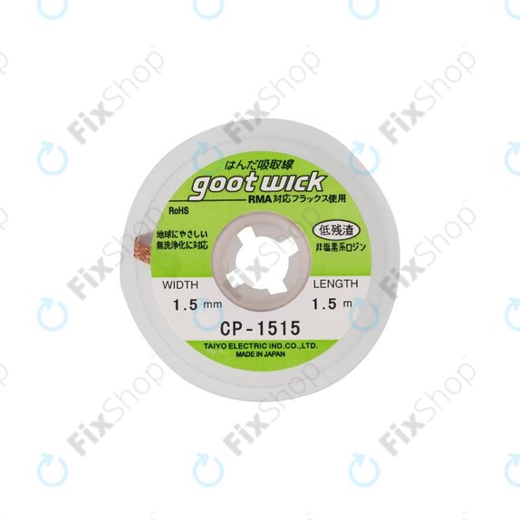 Συμβατικά Φιτίλια Αποκόλλησης - 1.5mm για Goot CP-1515