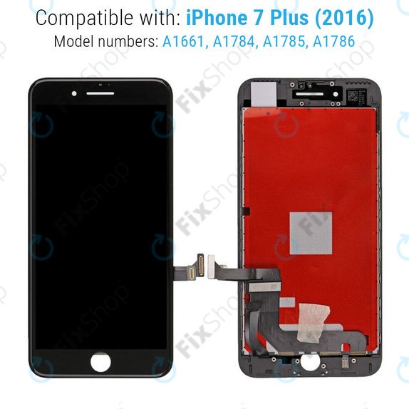 Οθόνη για iPhone 7 Plus, Black, Αφής με πλαίσιο