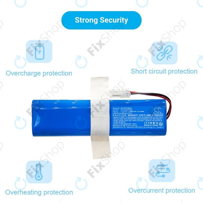 Μπαταρία για Rowenta X-PLORER S75s, S75s+, SS-2230002528, 14.4V, 2600mAh, HQ