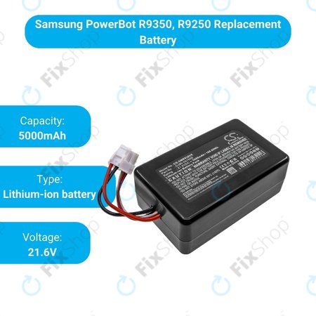 Μπαταρία για Samsung PowerBot, R9350, R9250, DJ96-00193D, 21.6V, 5000mAh, HQ