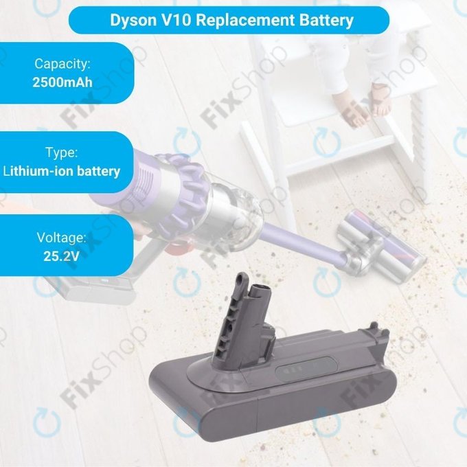 Μπαταρία για Dyson V10, 969352-02, SV12, 206340, 25.2V, 2500mAh