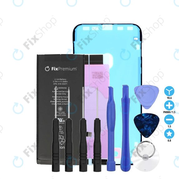 Μπαταρία για iPhone XR, 2942mAh, Κόλλα (Adhesive), Εργαλεία, FixPremium