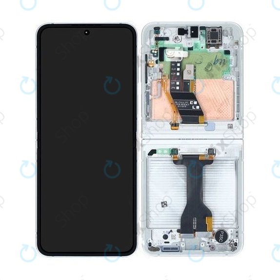 Συγκρότημα οθόνης για Samsung Z Flip 6, F741B, White, Service Pack