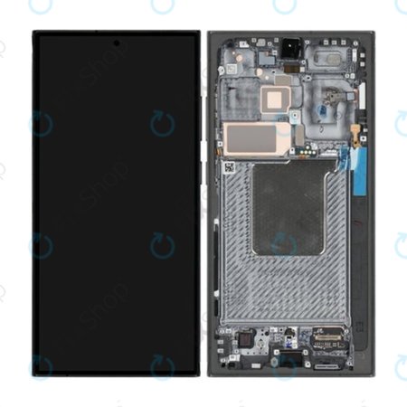 Συγκρότημα οθόνης για Samsung S24 Ultra, S928B, Titanium Black, Service Pack