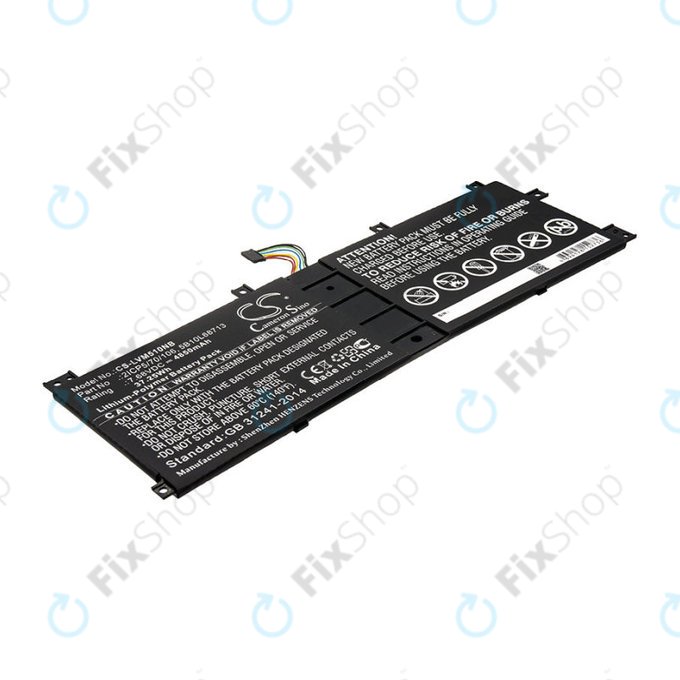 Μπαταρία για Lenovo IdeaPad Miix 510, Miix520, Miix 5 Pro, 4850mAh, Li-Pol, 7.68V, 2ICP5/70/106, HQ