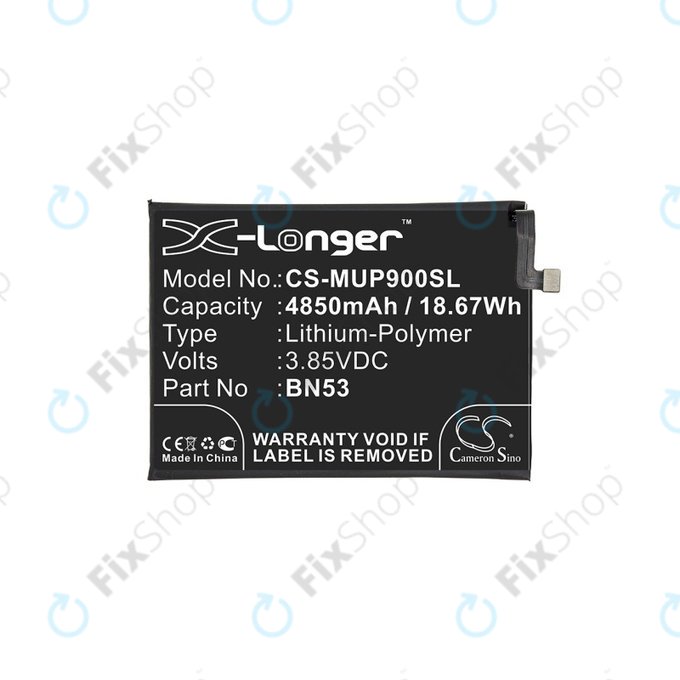 Μπαταρία για Xiaomi Redmi Note 9 Pro, BN53, 4850mAh, HQ