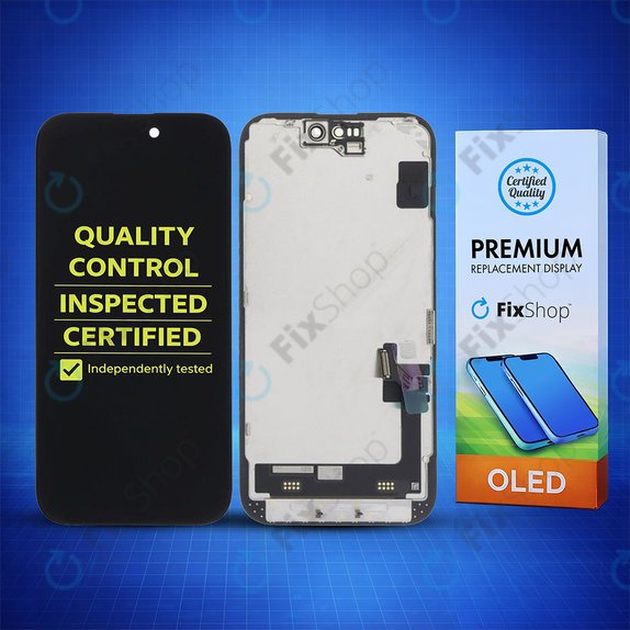 Οθόνη Soft OLED για iPhone 15, Αφής με πλαίσιο, FixPremium