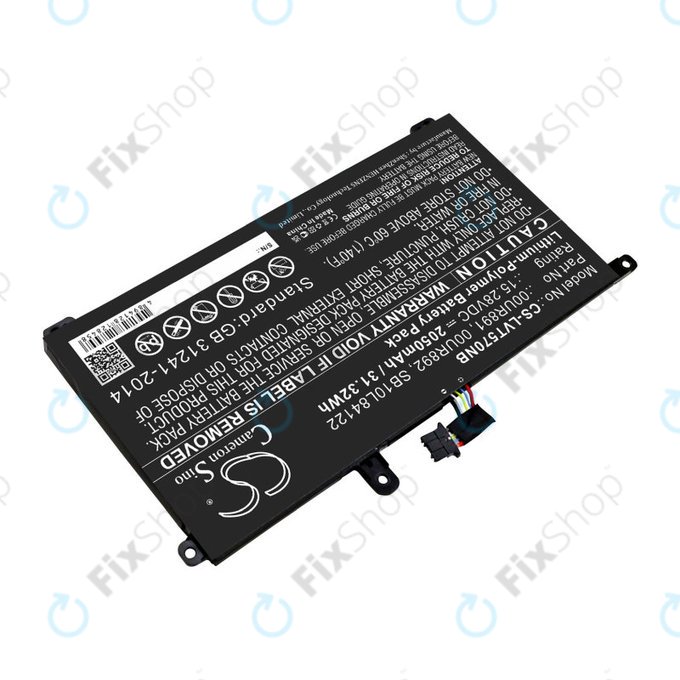 Μπαταρία για Lenovo ThinkPad P51s, P52s, T570, T580, 2050mAh, Li-Pol, 15.28V, 00UR891, HQ