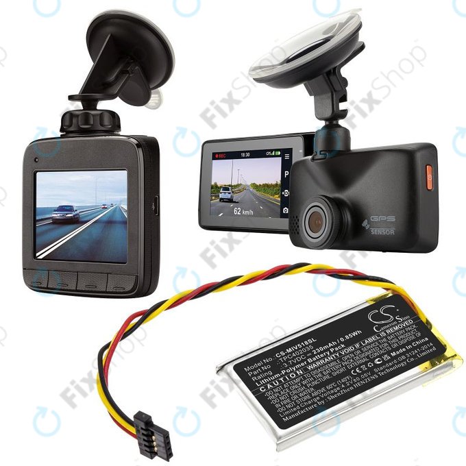 Μπαταρία για Mio MiVue 508, 518, 528, 538, 608, 618, 792, 230mAh, Li-Pol, 3.7V, TPC402035, HQ