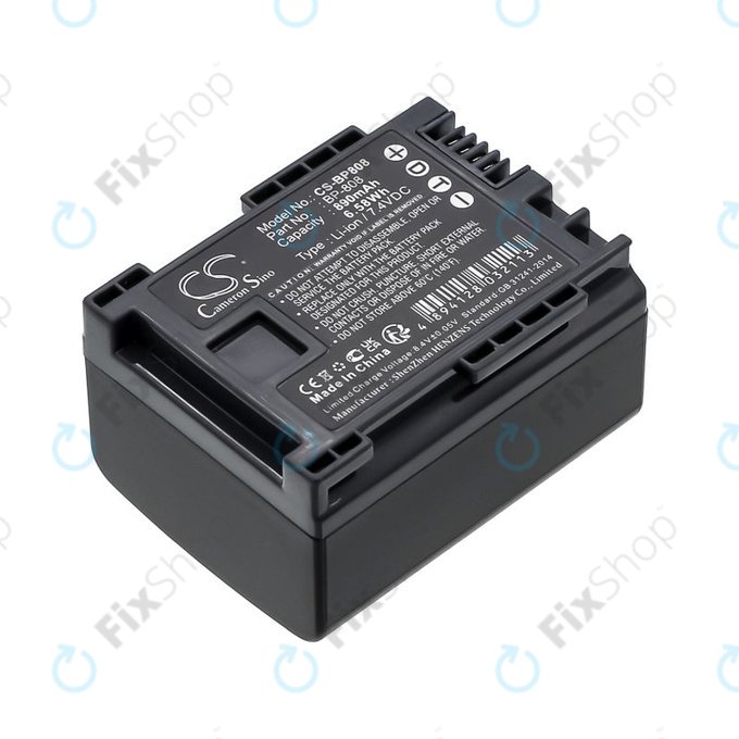 Μπαταρία για Canon FS10, FS11, FS100, 890mAh, Li-Ion, 7.4V, BP-808, HQ
