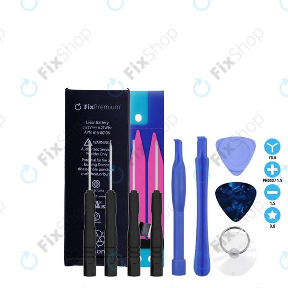 Μπαταρία για iPhone SE, 1624mAh, Κόλλα (Adhesive), Εργαλεία, FixPremium
