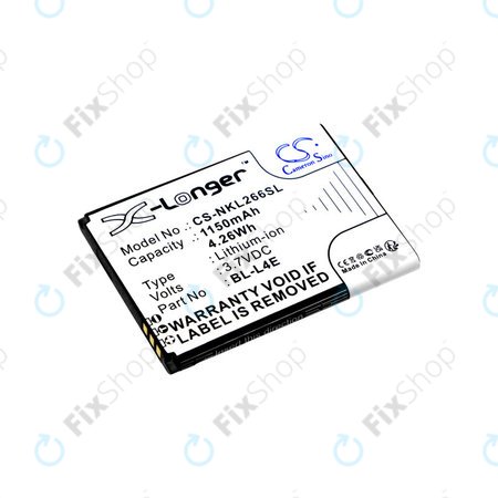 Μπαταρία για Nokia 2660 Flip 4G, 1150mAh, Li-Ion, 3.7V, BL-L4E, HQ