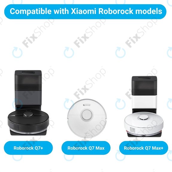 Σετ ανταλλακτικών για Xiaomi Roborock Q7+, Q7 Max, Q7 Max+ (1x Κύρια βούρτσα, 2x Φίλτρο, 2x Πλαϊνή Βούρτσα – λευκή)