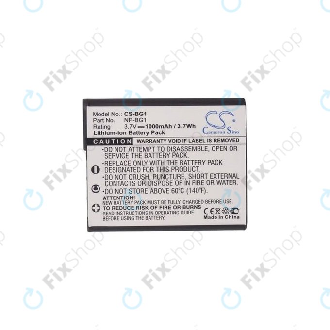 Μπαταρία για Sony Cyber-shot DSC-N1, N2, WT300, WX1, WX10, H-series, HX-series, T-series, W-series, NP-BG1 / NP-FG1, Li-Ion, 1000mAh, HQ