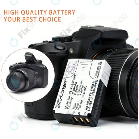 Μπαταρία για Kodak PIXPRO S1, AZ651, AZ652, AZ901, 1150mAh, Li-Ion, 7.4V, LB-070, HQ