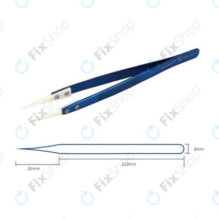 Λαβίδα Κεραμική Θερμοανθεκτική Ακριβείας με Ευθεία-Αιχμηρή Μύτη για Mechanic CF-11