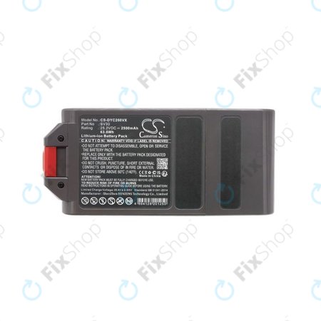 Μπαταρία για Dyson V12, SV30, 394167-1, 386706-85, 965470-01, 25.2V, 2500mAh, HQ