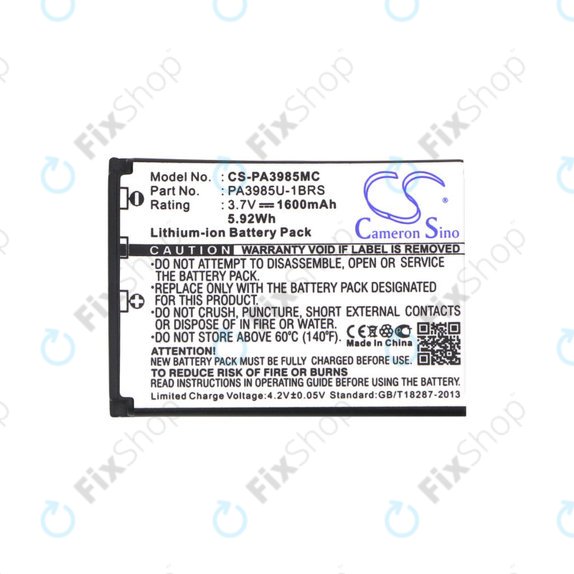 Μπαταρία για Toshiba Camileo X200, X400, 1600mAh, Li-Ion, 3.7V, PA3985, HQ
