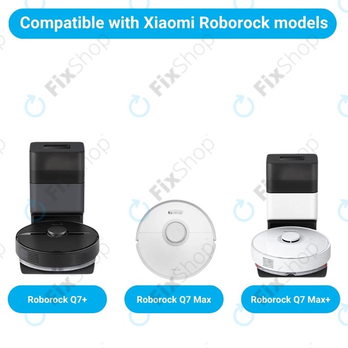 Σετ ανταλλακτικών για Xiaomi Roborock Q7+, Q7 Max, Q7 Max+ (1x Κύρια βούρτσα, 2x Φίλτρο, 2x Πλαϊνή Βούρτσα – λευκή)