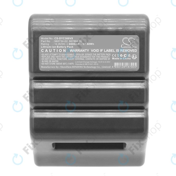 Μπαταρία για Dyson 360 Vis Nav, Heurist (2020), 968734-02, 967864-02, 14.8V, 6600mAh, HQ