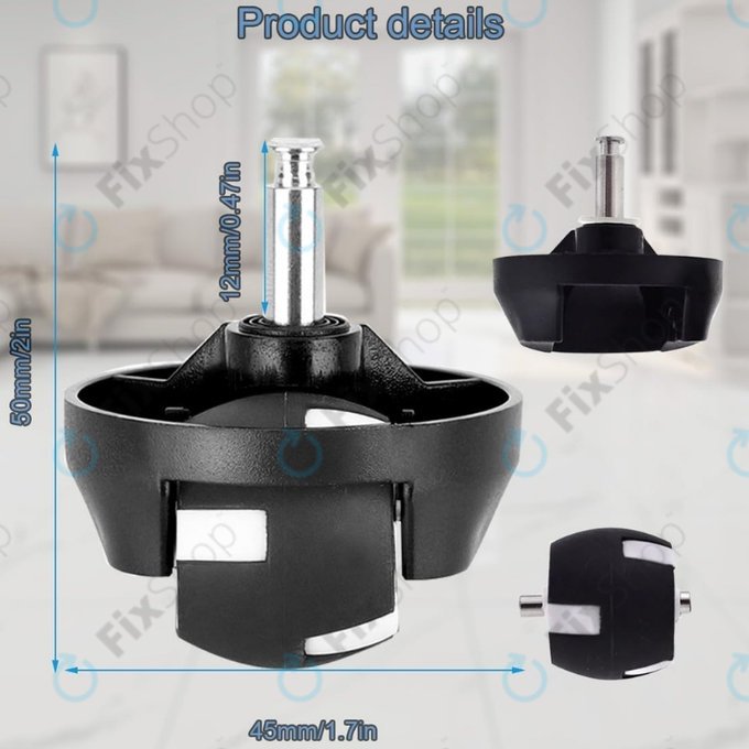 Εμπρόσθιος Τροχός για Eufy Robovac-series | Μαύρο | Black