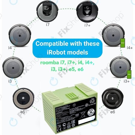 Μπαταρία για iRobot Roomba e-series, i-series, ABL-D1, 4624864, ABL-D2, 14.4V, 3000mAh
