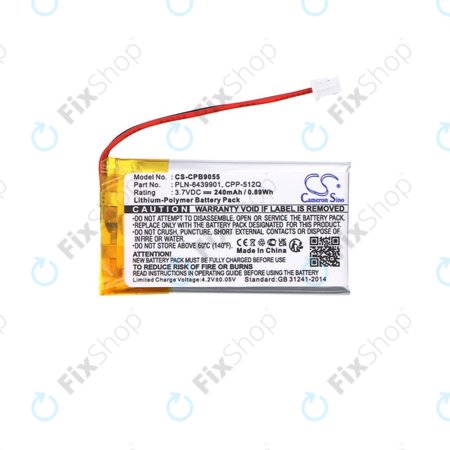 Μπαταρία για Plantronics, Avaya, 240mAh, Li-Pol, 3.7V, 65358-01, HQ