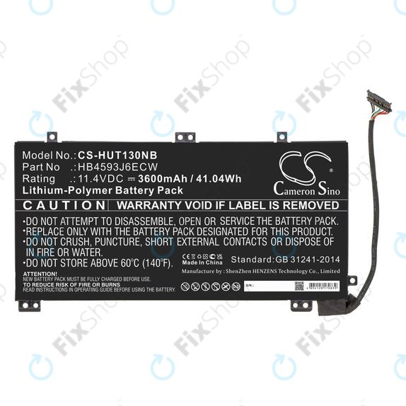 Μπαταρία για Huawei MateBook 13, 13 i7, 3600mAh, Li-Pol, 11.4V, HB4593J6ECW, HQ