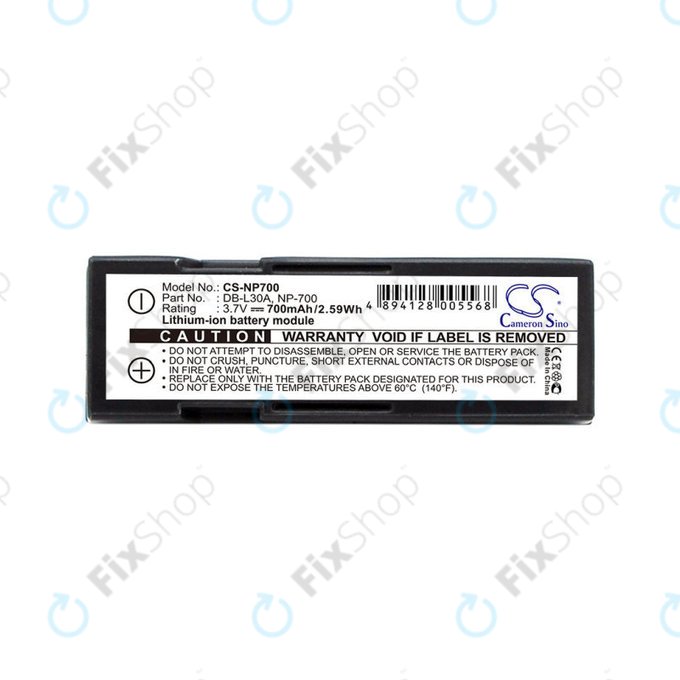 Μπαταρία για Minolta Dg-X50-K, Pentax Optio Z10, Samsung L77, Sanyo, 700mAh, Li-Ion, 3.7V, NP-700, HQ