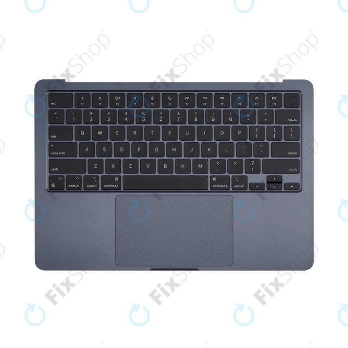 Άνω πλαίσιο πληκτρολογίου για MacBook Air 13", A3113 (2024), με πληκτρολόγιο US και μπαταρία, Midnight, 661-40230, Genuine Apple