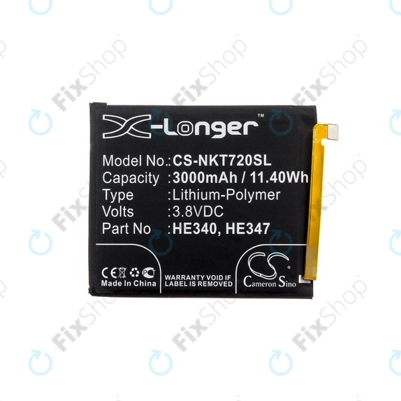 Μπαταρία για Nokia 7.1, 3000mAh, Li-Pol, 3.8 V, HE340, HQ