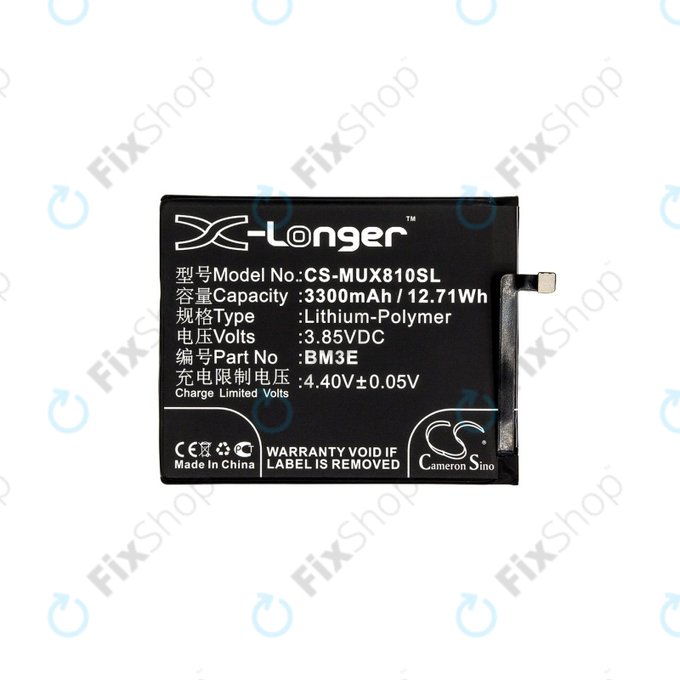Μπαταρία για Xiaomi Mi 8, BM3E, 3300mAh, HQ