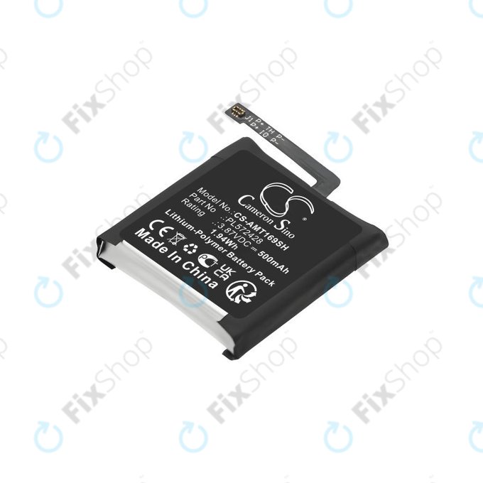 Μπαταρία για Amazfit T-Rex 2, A2169, A2170, 500mAh, Li-Pol, 3.87V, PL572428, HQ