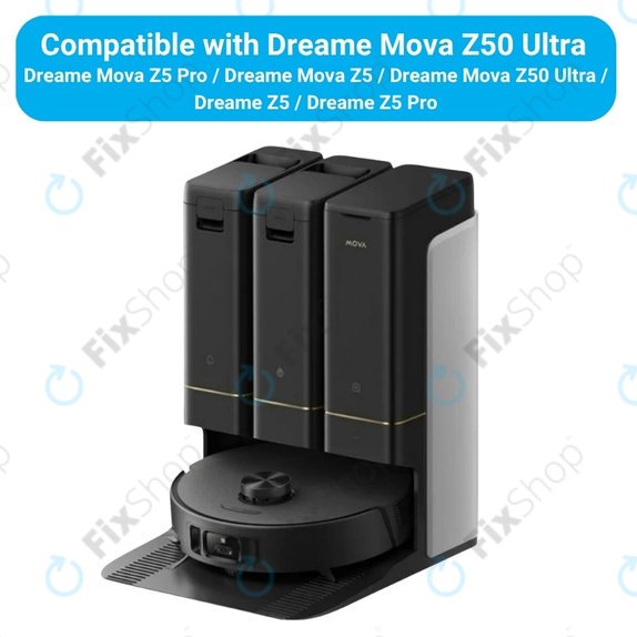 Σετ ανταλλακτικών για Dreame Mova Z50 Ultra, Z5, Z5 Pro (1x Κύρια βούρτσα, 2x Φίλτρο, 2x Πλαϊνή Βούρτσα, 2x Πανί Σφουγγαρίστρας, 2x Πλευρικό πανί σφουγγαρίσματος, 2x Σακούλα σκόνης)