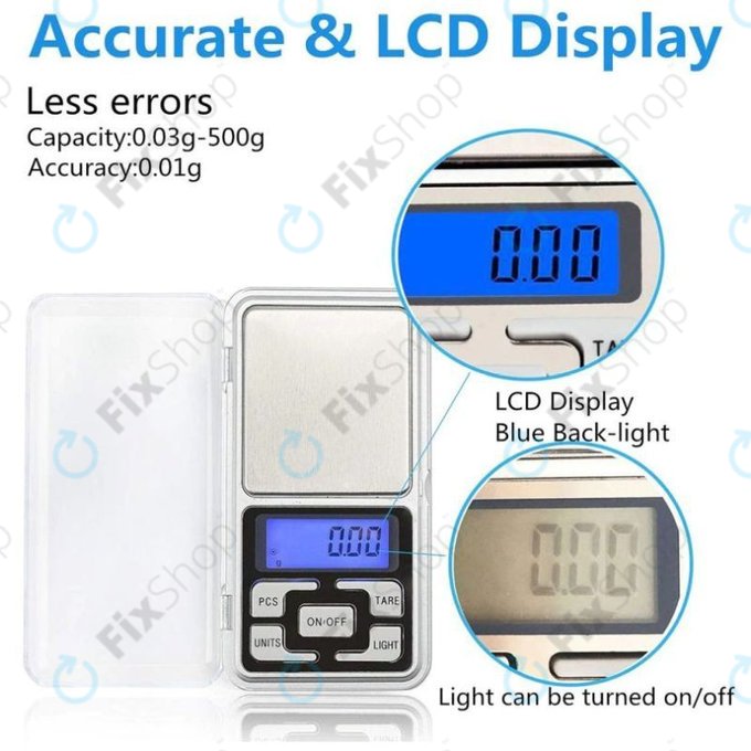 Ζυγαριά Τσέπης 500g/0.01g για TFY MH-500