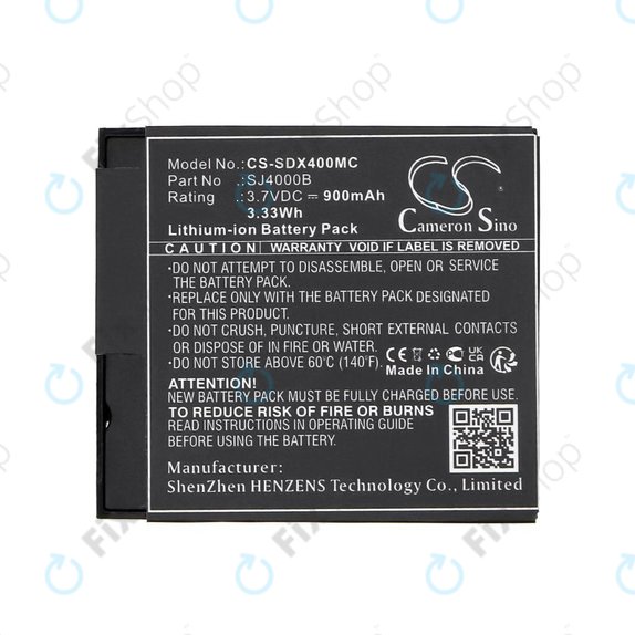 Μπαταρία για SJCAM SJ4000, SJ5000, 900mAh, Li-Ion, 3.7V, SJ4000B, HQ