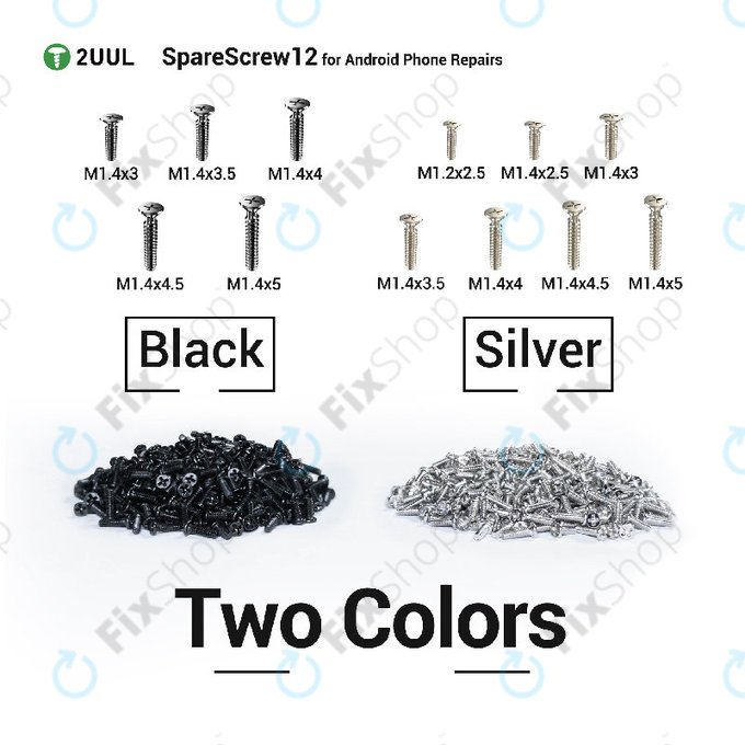 Σετ βιδών Phillips για επισκευή Android, 2UUL SC12, 1200τμχ/πακέτο