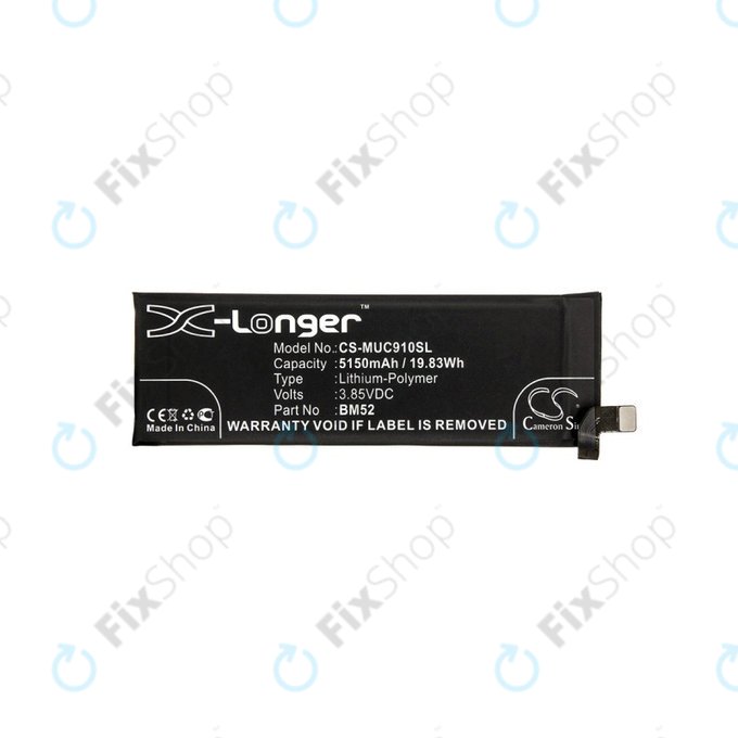 Μπαταρία για Xiaomi Mi Note 10 M190F4AG, 5150mAh, Li-Pol, 3.85 V, BM52, HQ