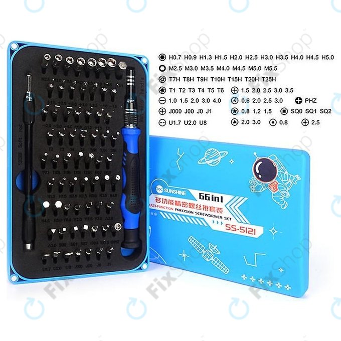 Σετ Κατσαβιδιών Ακριβείας και Μυτών 66in1 για Sunshine SS-5121